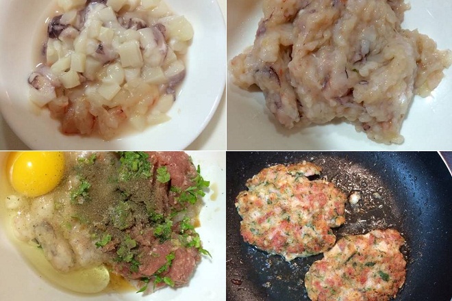 cách làm chả mực từ trứng