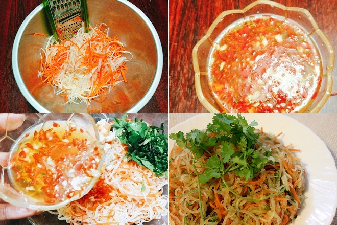 cách làm gỏi su hào chay