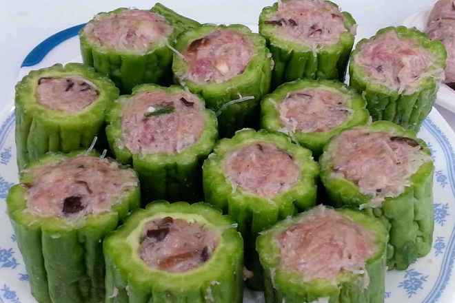 cách làm khổ qua nhồi thịt