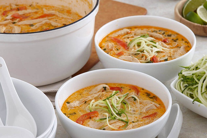 cách làm lẩu gà kiểu thái với nước cốt dừa