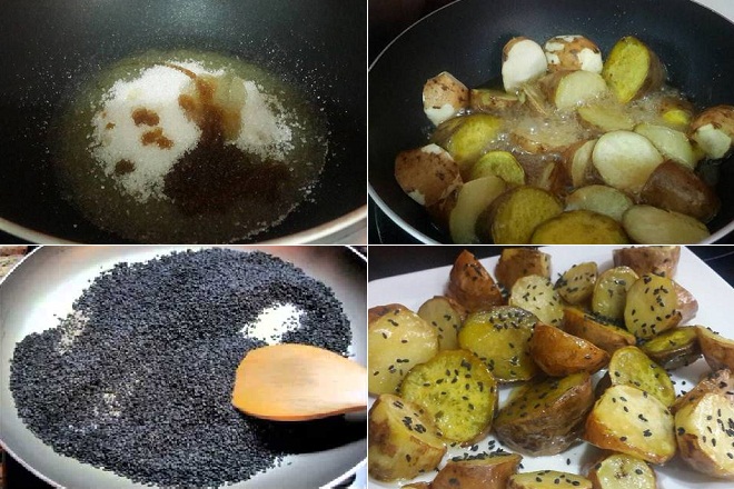 cách làm mứt khoai lang vàng kiểu Nhật