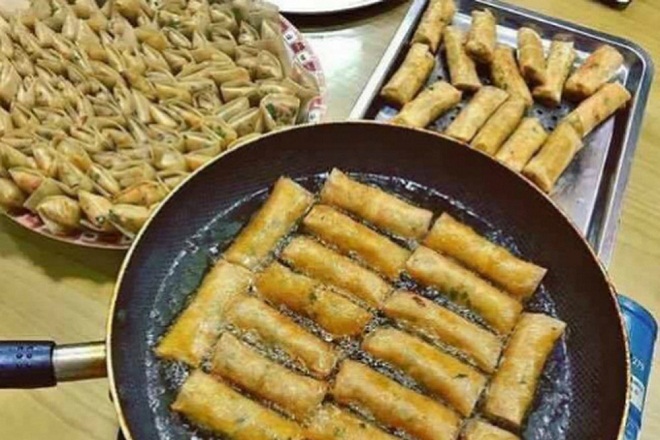 chảo chiên nem rán