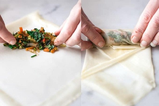 cuốn chả giò chiên