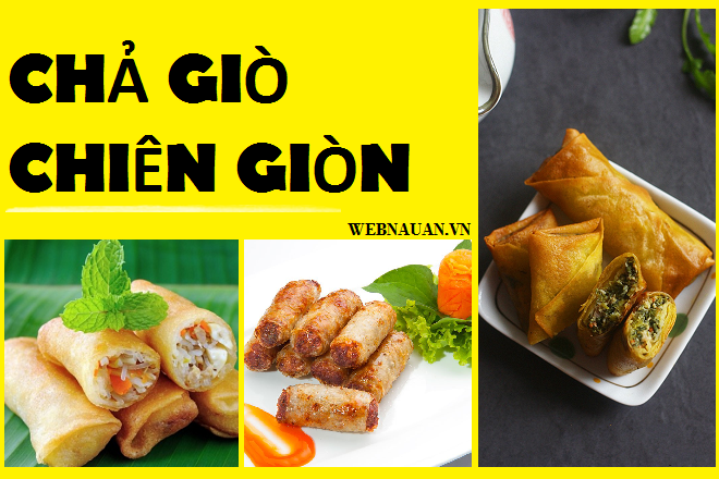 dĩa chả giò chiên giòn