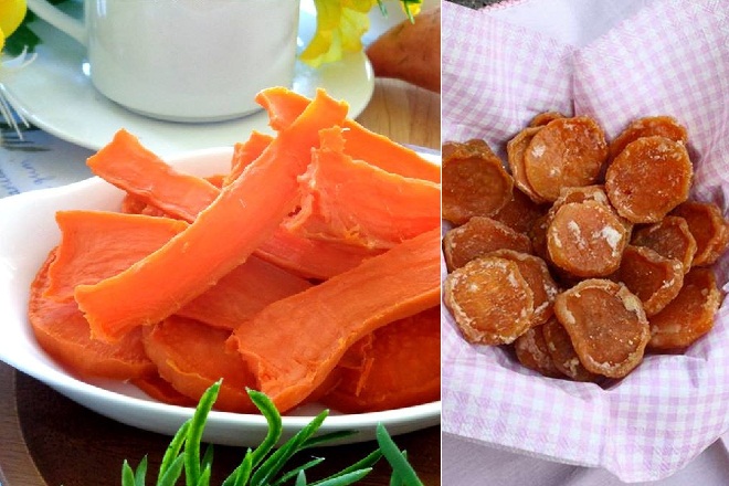 dĩa mứt khoai lang sấy dẻo