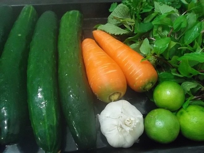 nguyên liệu để làm dưa món dưa chuột