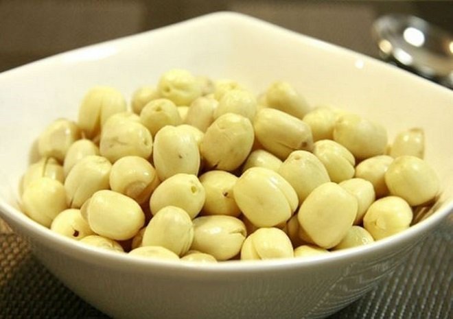 phần hạt sen đã hấp chín