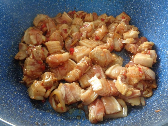 xào thịt
