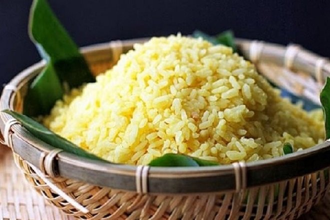 xôi vò nước dừa vàng tươi