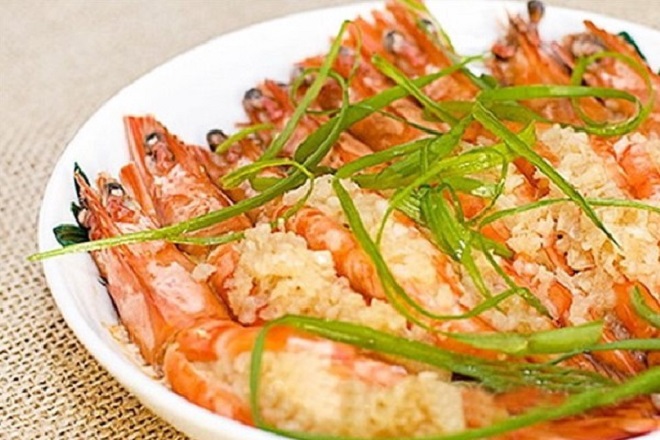 cách làm tôm hấp tỏi