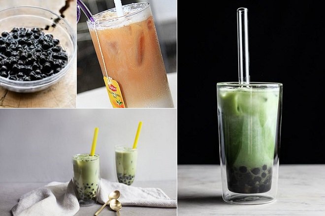 cách làm trà sữa trân châu bạc hà