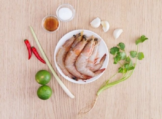 nguyên liệu làm tôm hấp tỏi