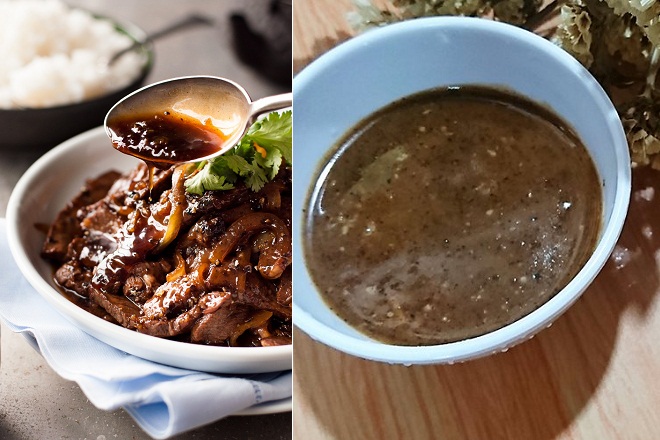 nước sốt tiêu đen chấm thịt nướng