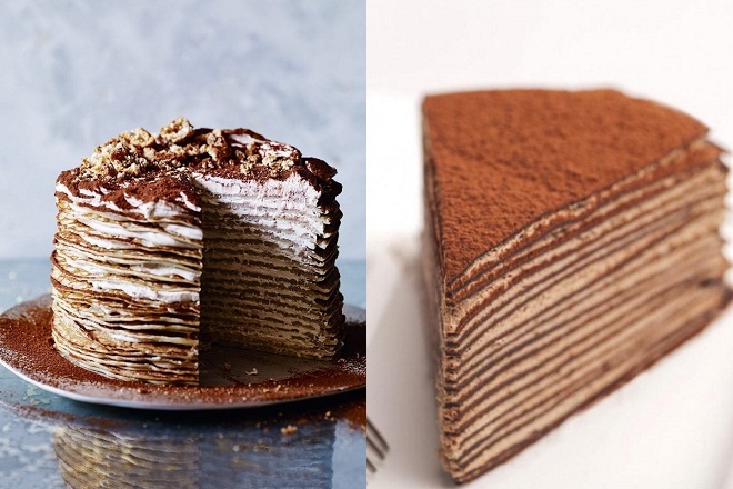 bánh crepe tiramisu vị socola