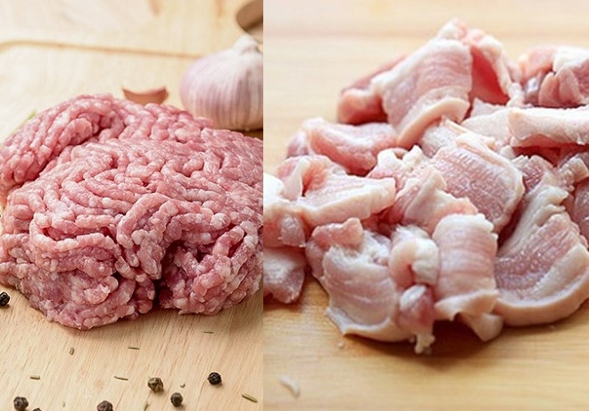 bún chả kết hợp hài hòa giữa nguyên liệu thịt xay và thịt ba chỉ