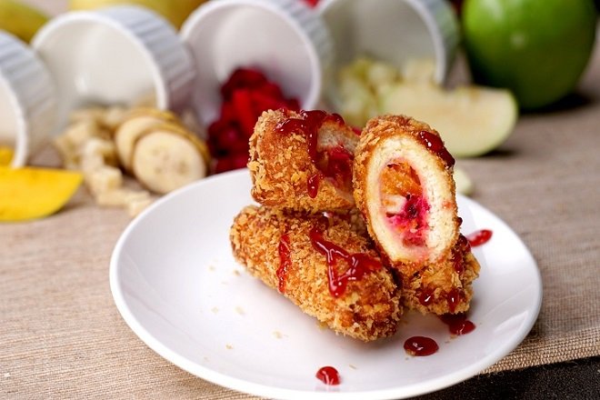 cách làm chả giò trái cây chay