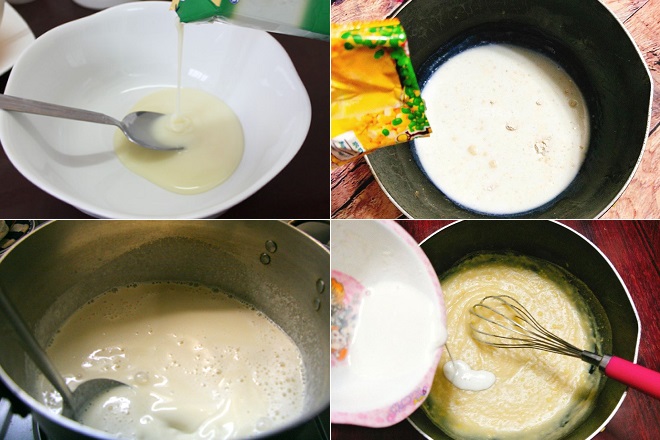cách làm kem đậu xanh sữa