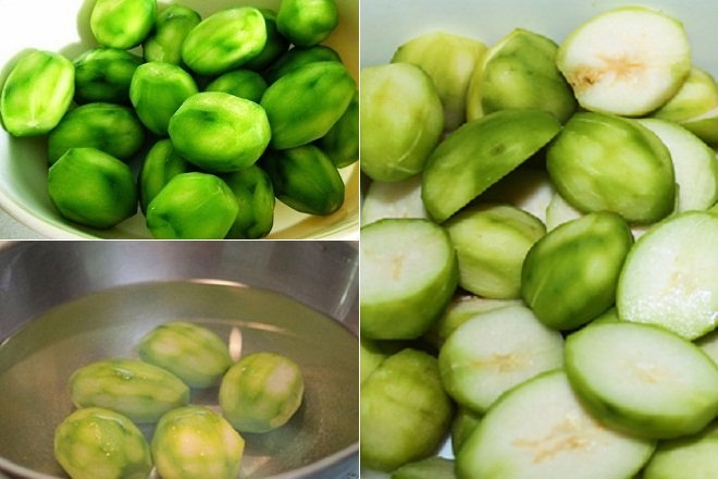 cách sơ chế trái cóc không bị chua
