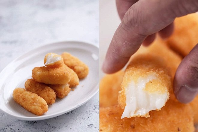 dĩa bánh sữa tươi chiên vị nước cốt dừa