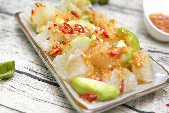 dĩa cóc non dầm gân bò