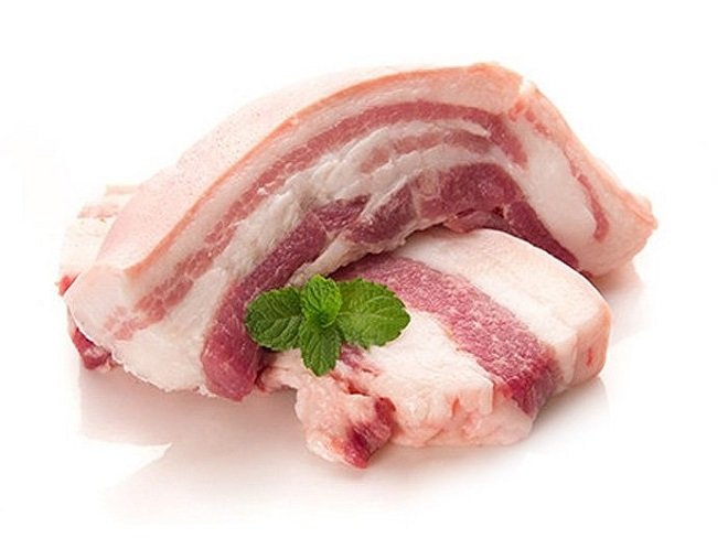 khúc thịt ba chỉ ngon có màu hồng nhạt