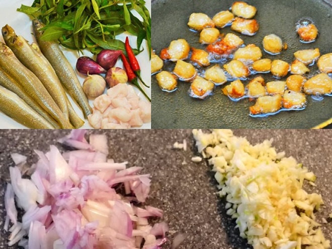 sơ chế cá bống cùng các phụ liệu quyết định hương vị thơm ngon cho món ăn