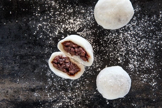 bánh mochi nhân đậu đỏ