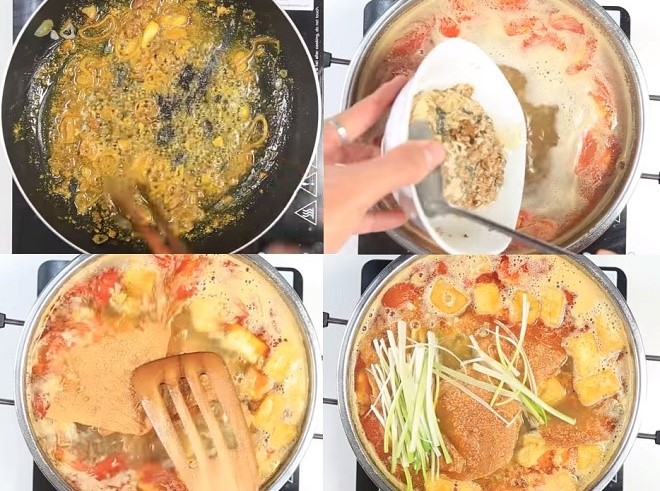 cách cho nguyên liệu vào nước lẩu