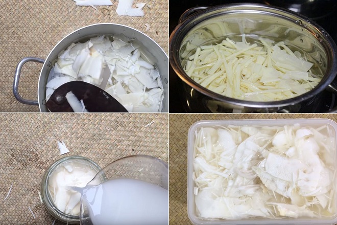 cách khử độc măng tươi