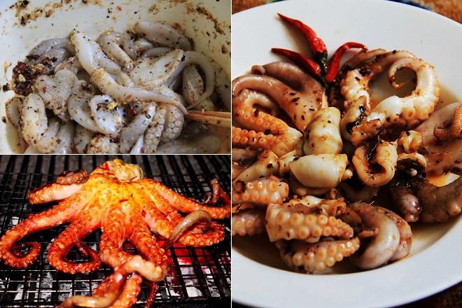 cách làm bạch tuộc nướng muối ớt