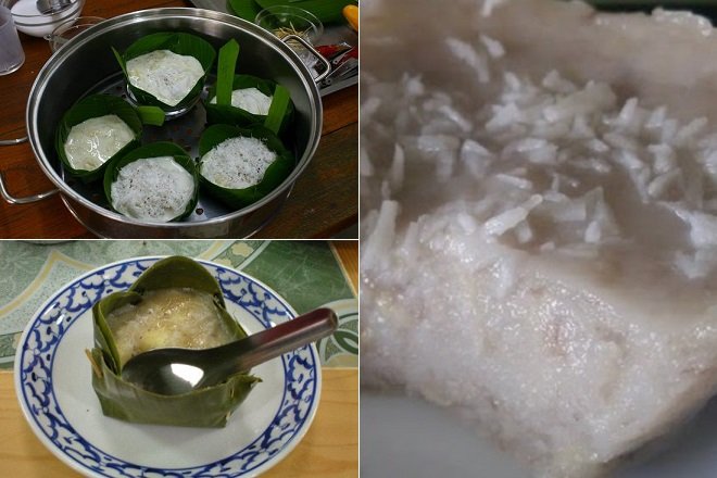 cách làm bánh chuối hấp kiểu Thái