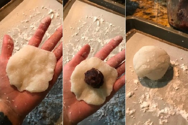 cách làm bánh mochi nhân đậu đỏ