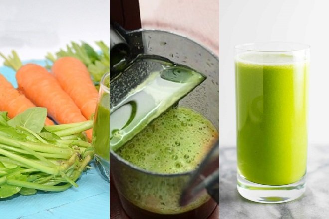 cách làm nước ép cà rốt cần tây