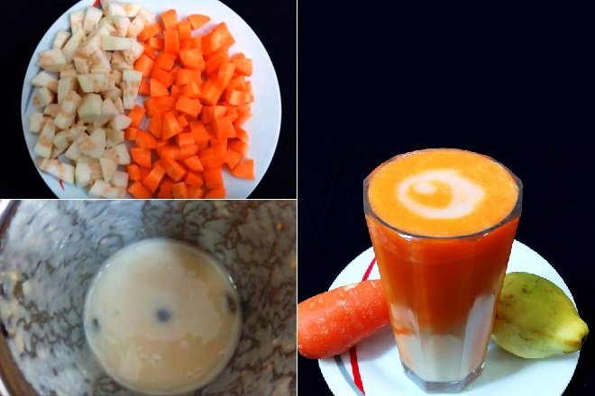 cách làm nước ép cà rốt ổi