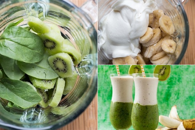 cách làm sinh tố kiwi chuối