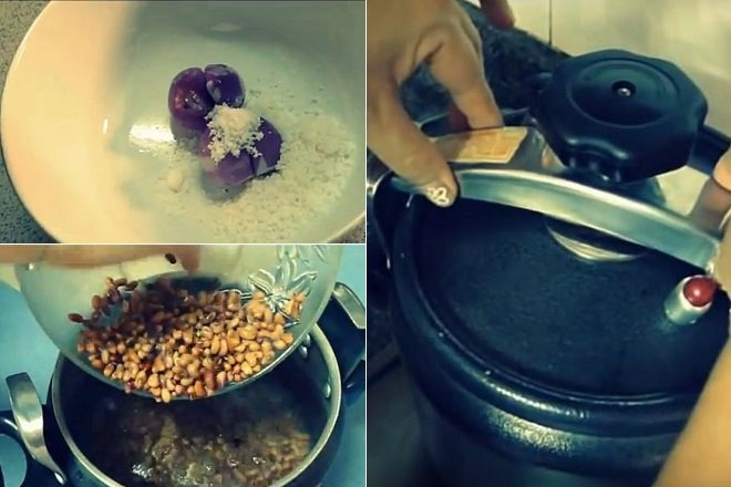 cách nấu cháo thịt bò đậu đỏ