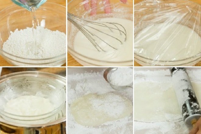cách trộn bột nếp làm bánh mochi