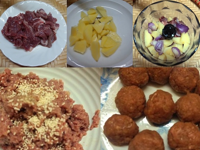 Công đoạn sơ chế thịt bò sống