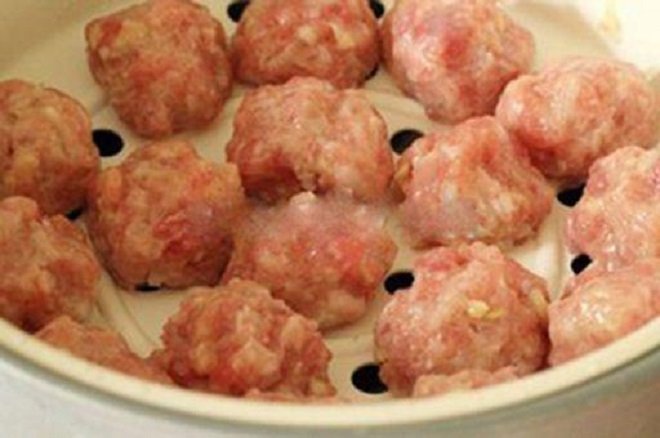 hấp thịt viên