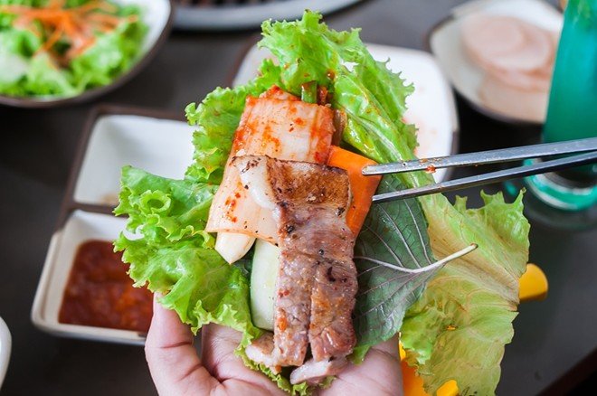 Kim chi chay với thịt nước
