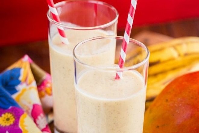 ly sinh tố xoài chuối sữa dừa