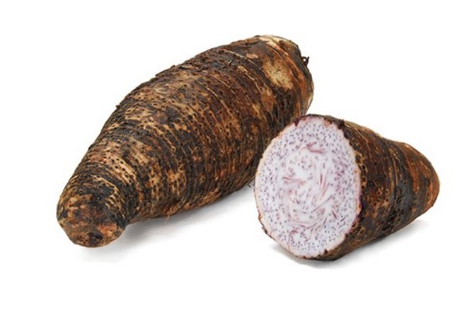 mô phỏng củ khoai môn tươi