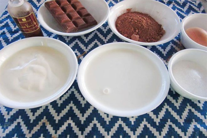 nguyên liệu làm kem tươi socola