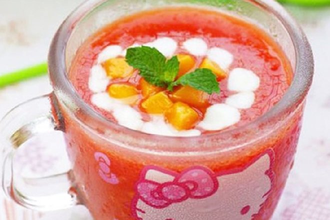 sinh tố xoài dưa hấu sữa chua