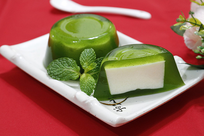 thạch phô mai lá dứa