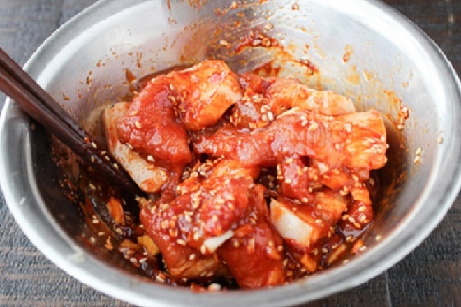 thịt ba chỉ rán kiểu hàn