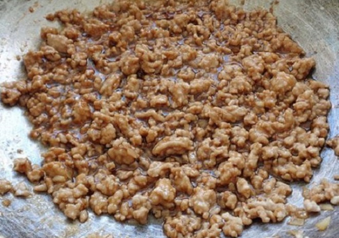 xào thịt băm